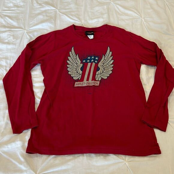Motown Harley Davidson Detroit Michigan Crew Neck Long Sleeve T-Shirt Medium - Picture 1 of 8